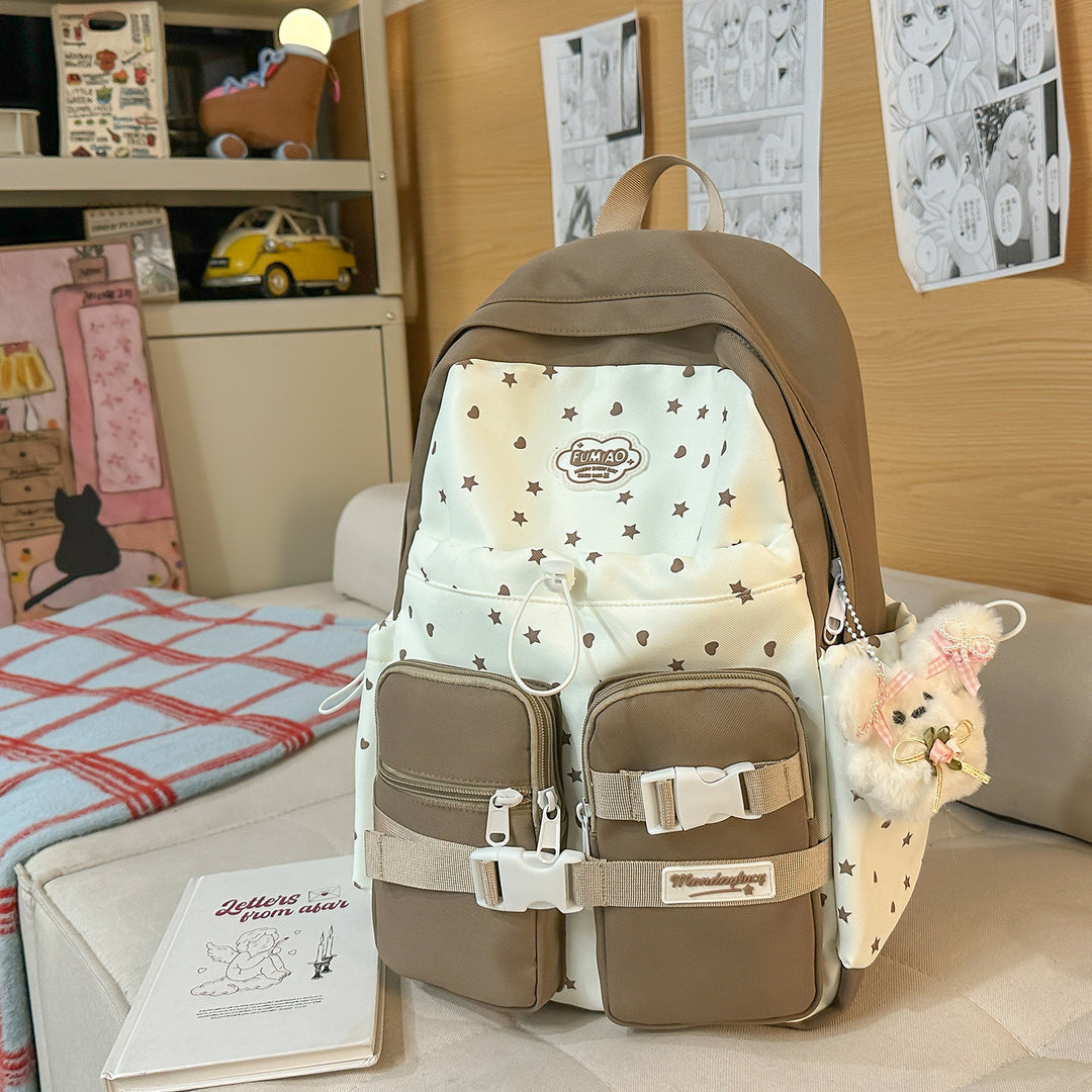 Stylish Star-Patterned Backpack Stornfield