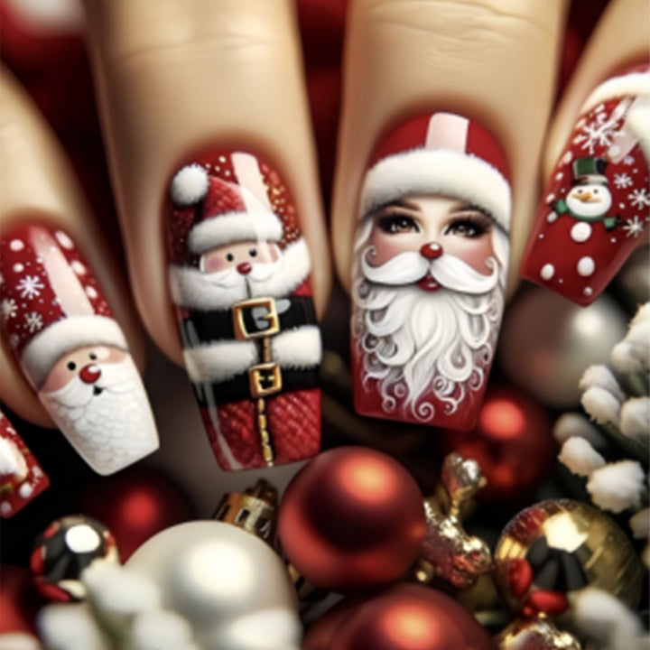 Artificial nail set with festive Christmas motifs Stornfield 1789119139