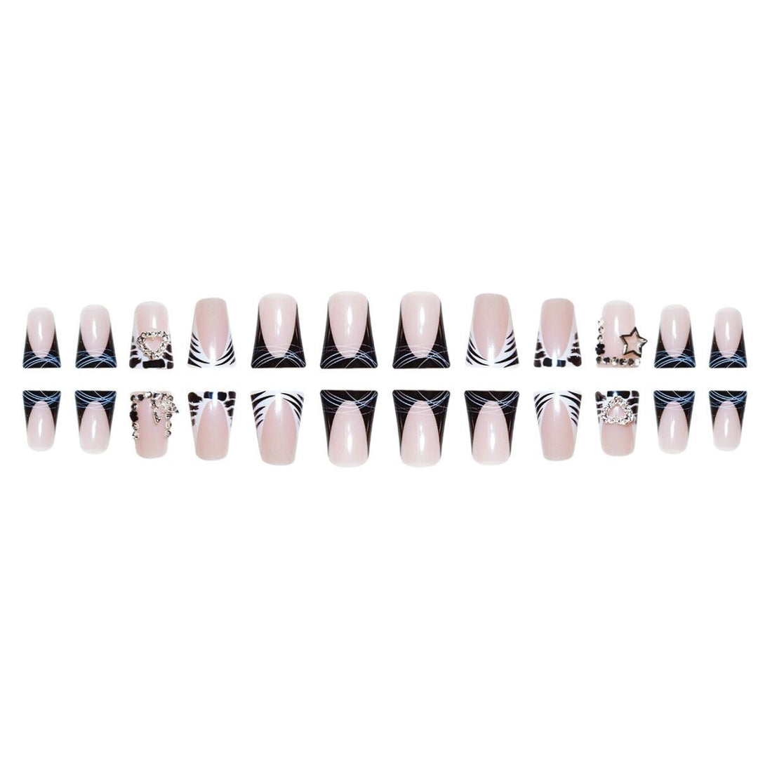 Glamorous Rhinestone Accent Nail Extensions Stornfield