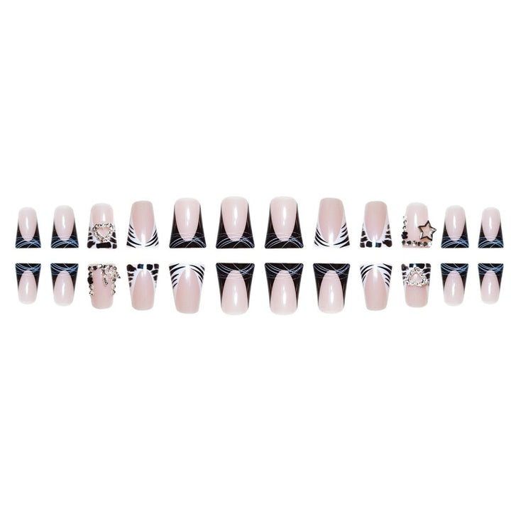 Glamorous Rhinestone Accent Nail Extensions Stornfield