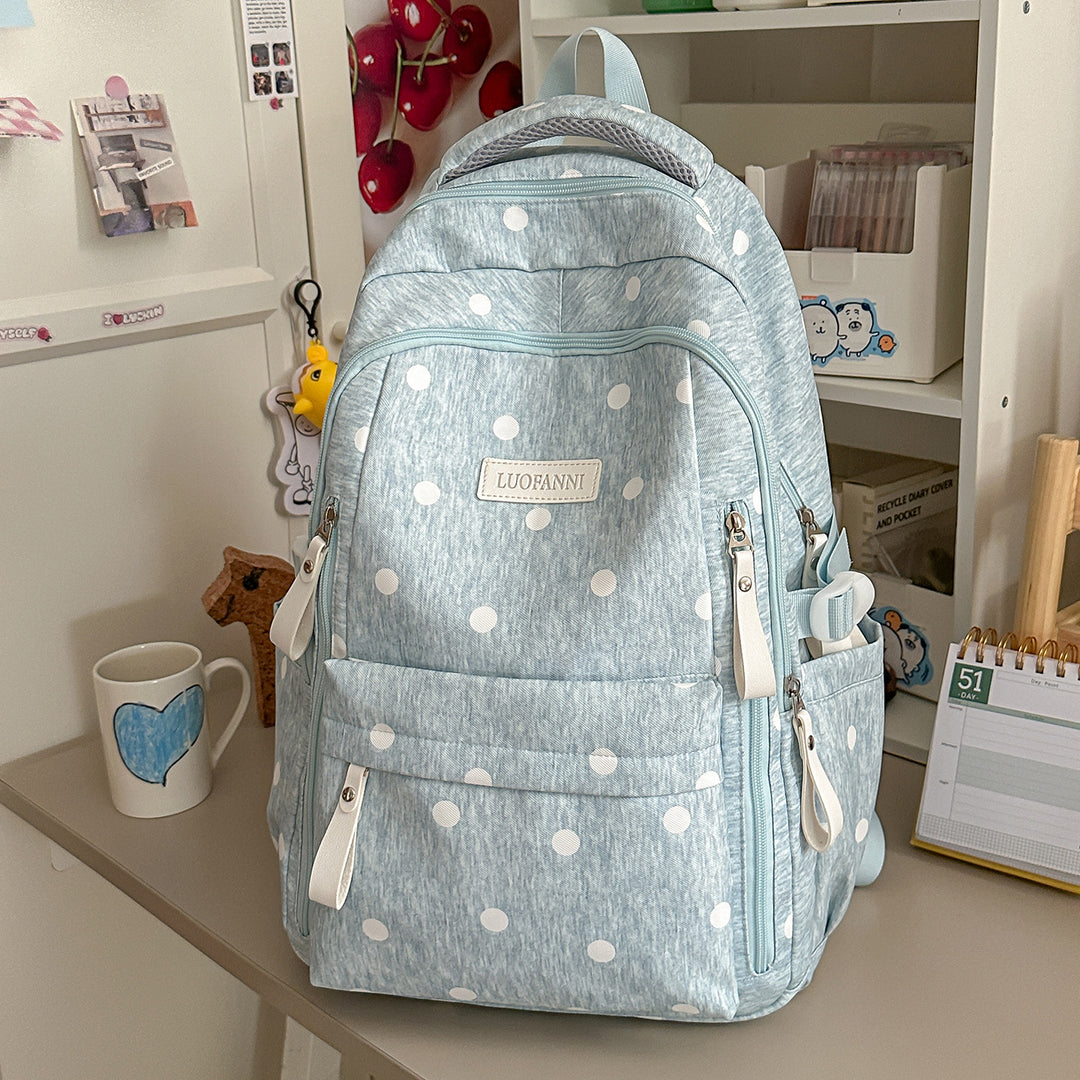 Stylish Polka Dot Patterned Backpack Stornfield