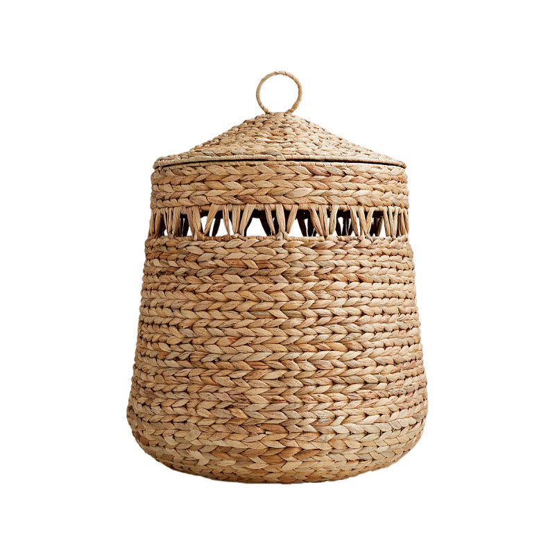 Handwoven storage basket with lid Stornfield