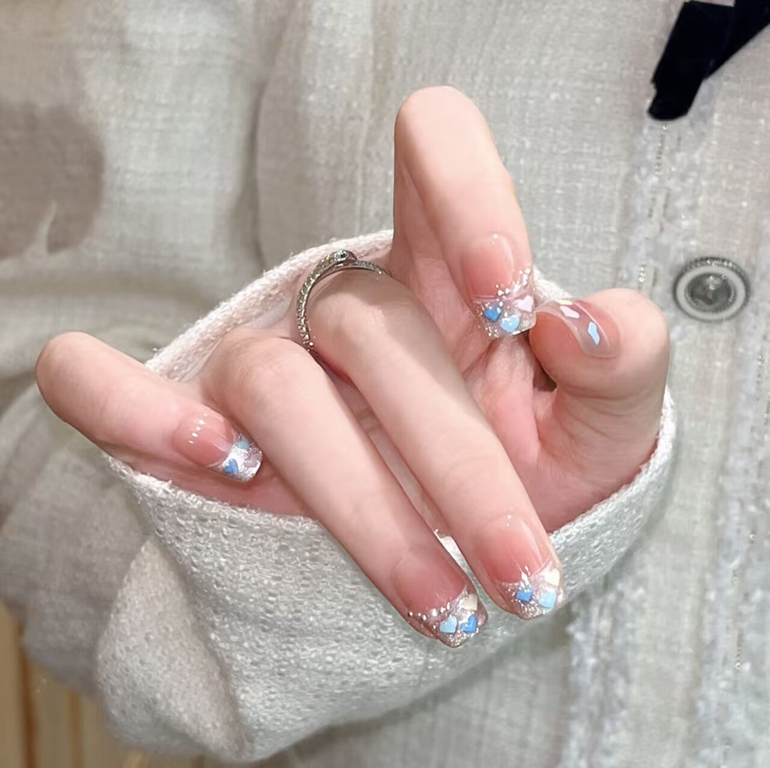 Artistic Floral Press-On Nail Set Stornfield
