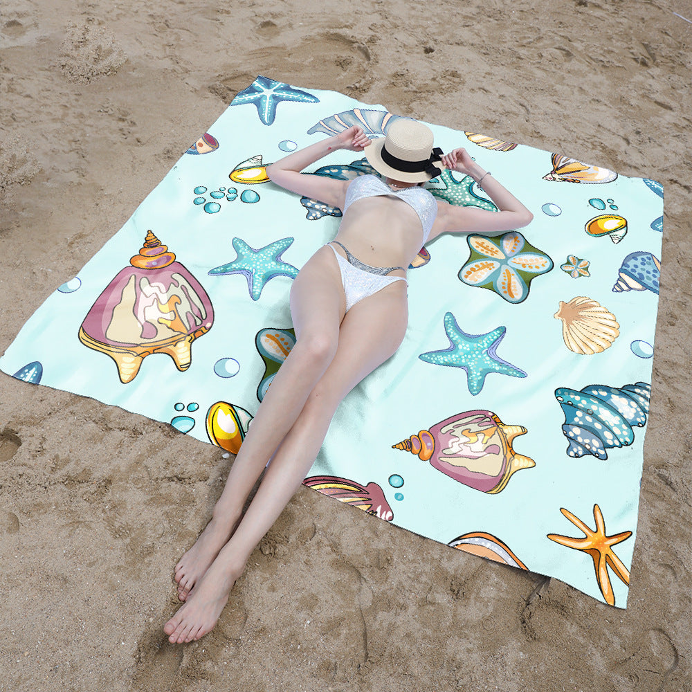 Beach blanket with sweet turtle motif Stornfield