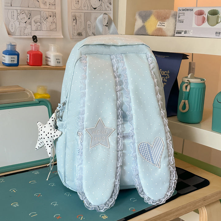 Cute Bunny-Ear Design Embellished Backpack Stornfield