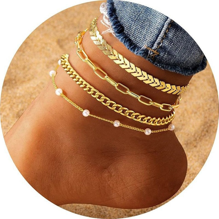 Multi-Layered Anklet Set Stornfield