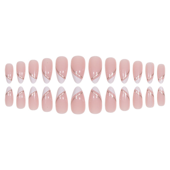 Elegant French Tip Acrylic Press-On Nails Stornfield 1789085823