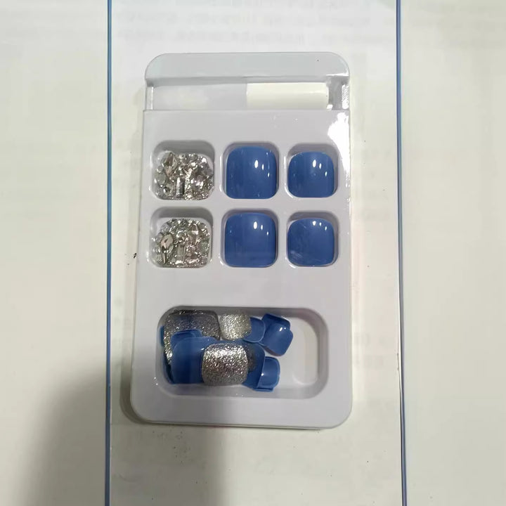 Decorative Press-On Nail Kit with Rhinestone Accents Stornfield