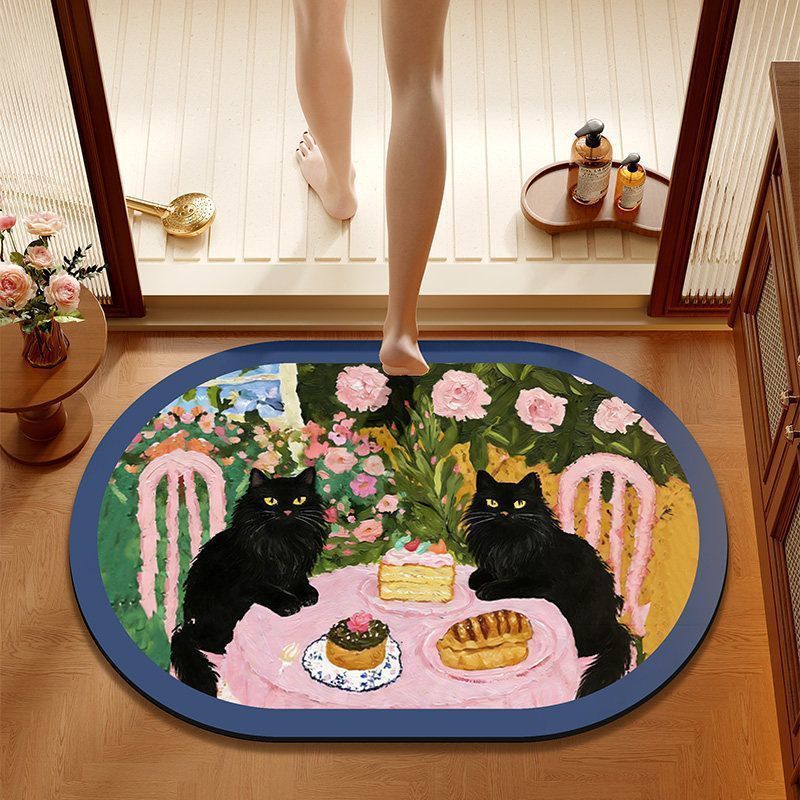 Whimsical Animal-Themed Bath Mat