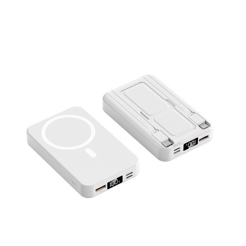 Portable power bank with integrated Qi charging function and digital capacity display Stornfield