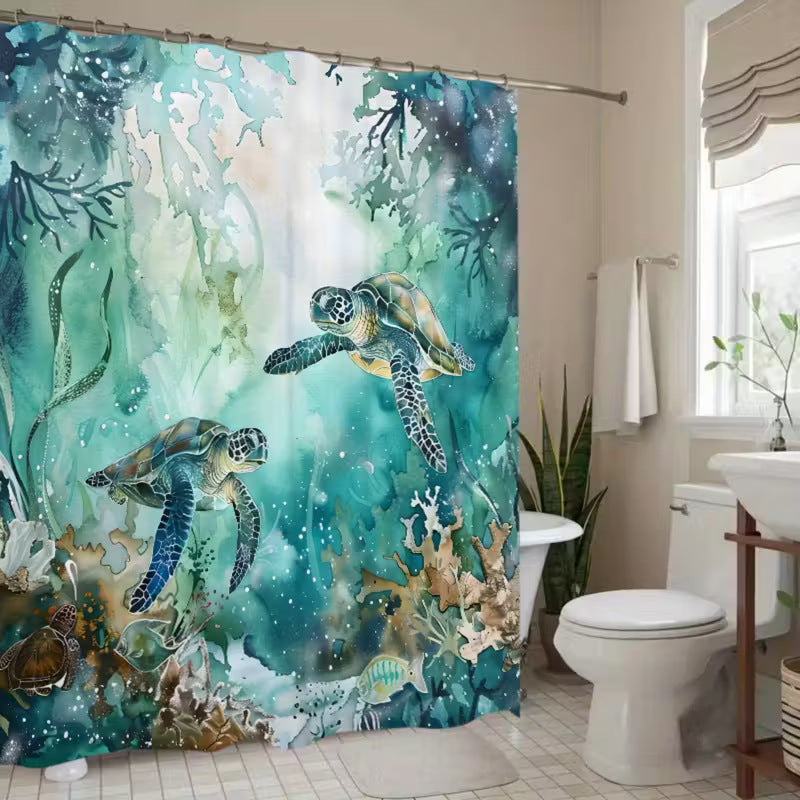 Coastal Scene Shower Curtain Stornfield