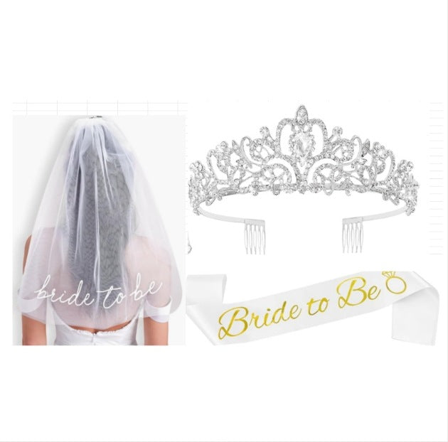 Women's Wedding Tiara and Veil Set Stornfield