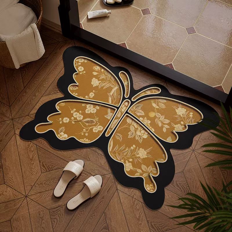 Butterfly-Shaped Decorative Floor Mat