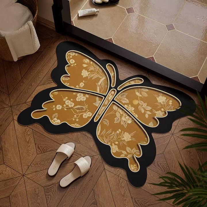Butterfly-Shaped Decorative Floor Mat
