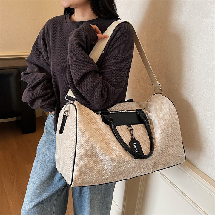 Elegant Textured Travel Duffel Bag Stornfield