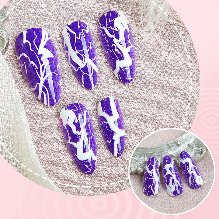 Lightning Pattern Press-On Nails
