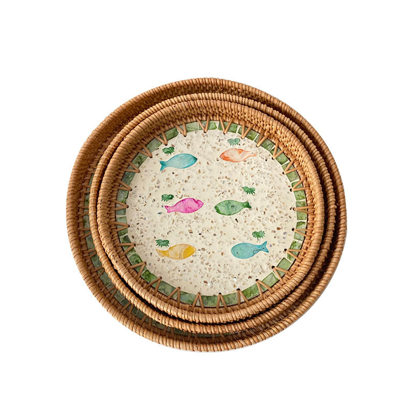 Women's Round Mosaic Serving Platter Stornfield
