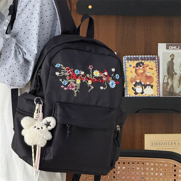 Stylish Embroidered Multi-Pocket Backpack Stornfield