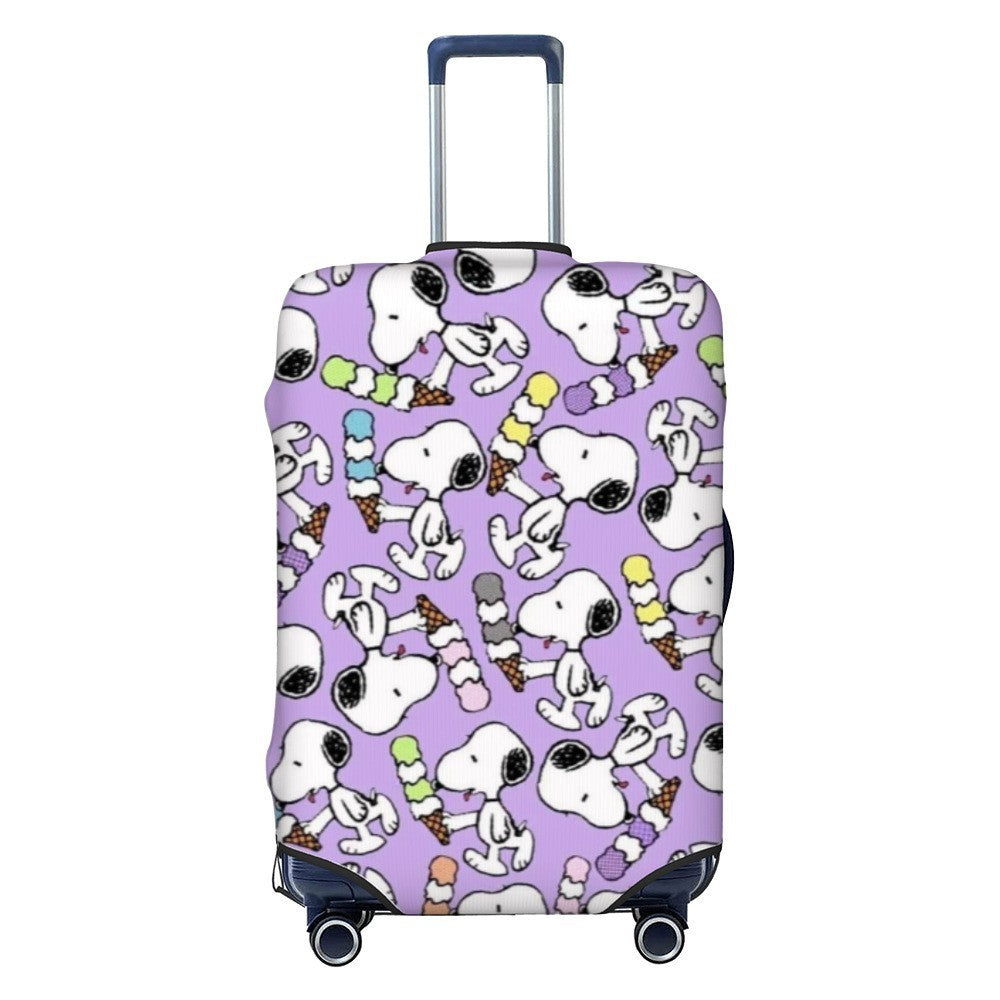 Unisex nano elastic suitcase cover with Snoopy comic motif, stretchy protective cover for trolley with four wheels Stornfield