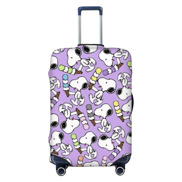 Unisex nano elastic suitcase cover with Snoopy comic motif, stretchy protective cover for trolley with four wheels Stornfield