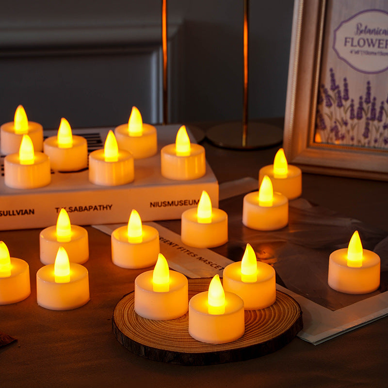 Flameless LED Tealight Votive Candle with Realistic Flicker and Wax Sleeve