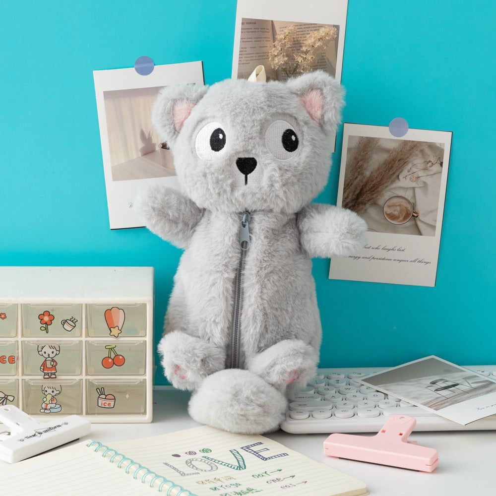 Cute Plush Cat-Themed Pencil Case Stornfield