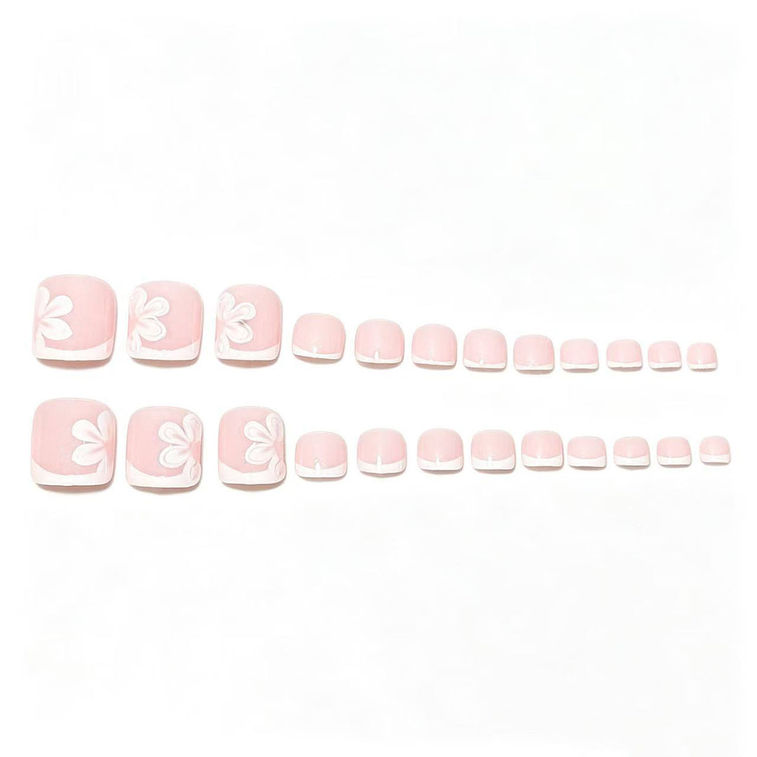 Elegant French Tip Pedicure Set Stornfield