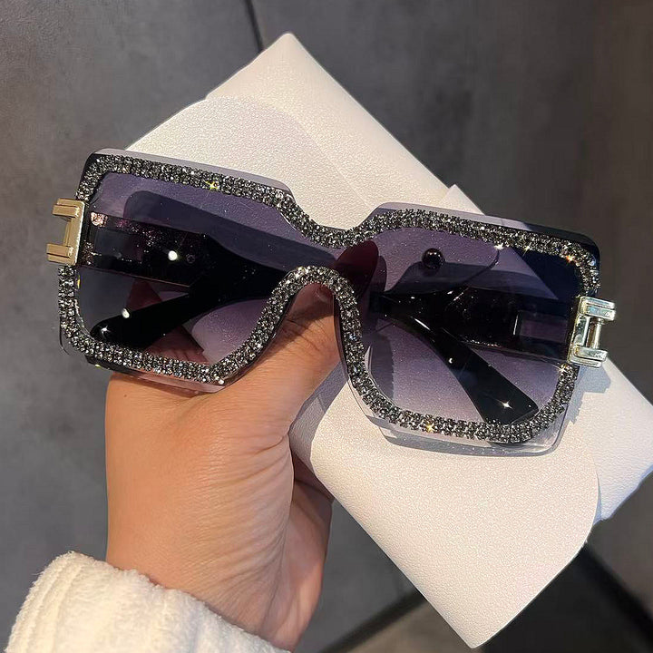 Women's Fashion Oversized Sunglasses with Sparkling Crystal Accents Stornfield