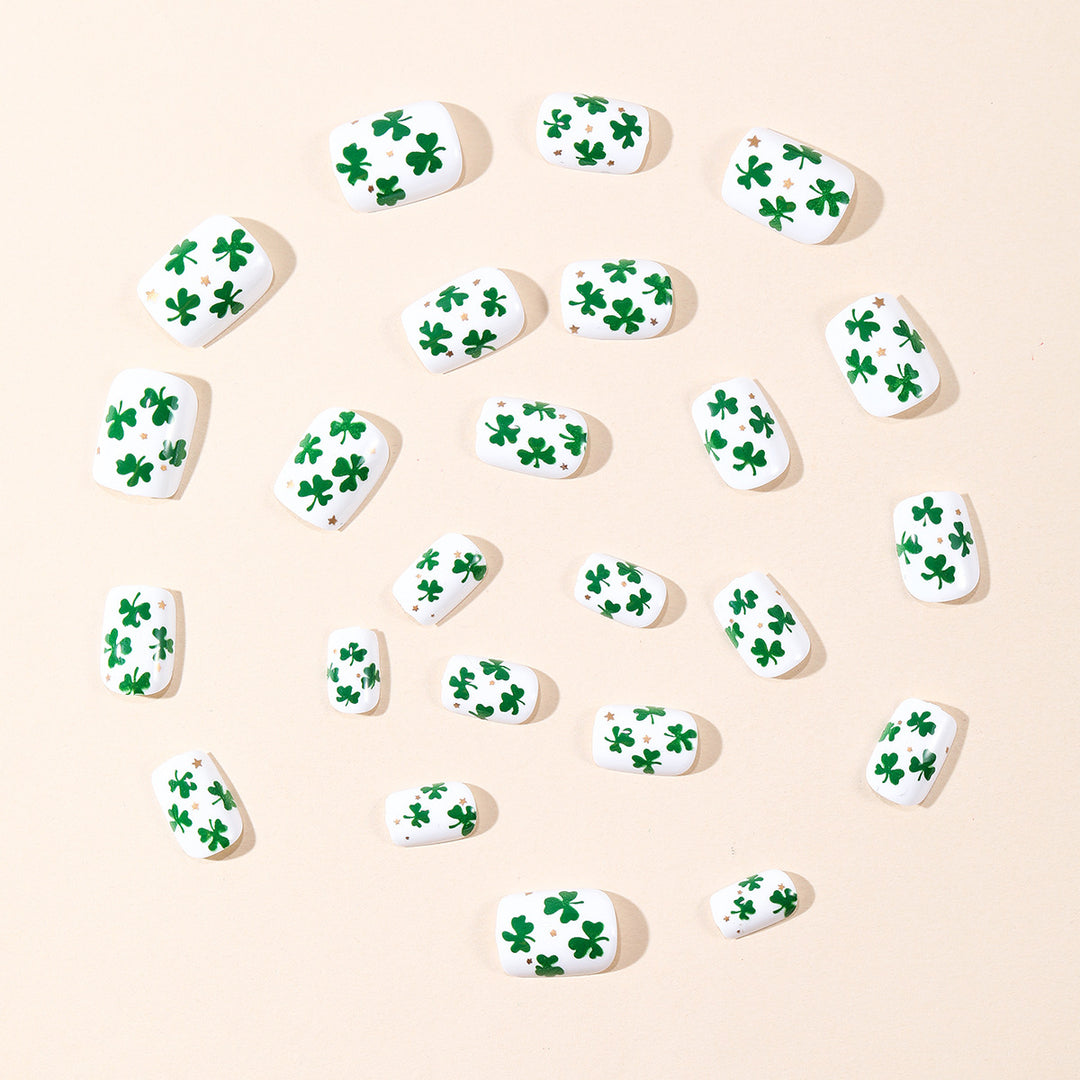 Shamrock-Themed Nail Art Extensions Stornfield