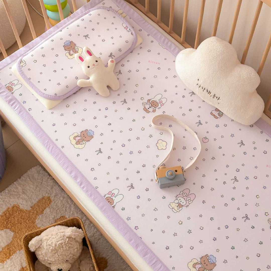 Waterproof Baby Mattress Cover with Cute Dog Prints and Breathable Cover