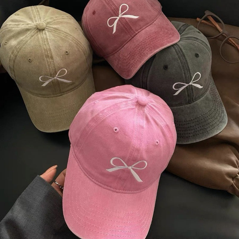 Women's Embroidered Bow Detail Adjustable Baseball Cap Stornfield
