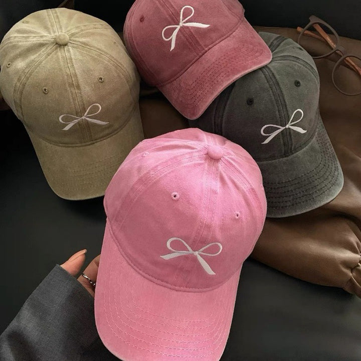 Women's Embroidered Bow Detail Adjustable Baseball Cap Stornfield