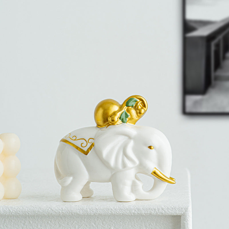 Elegant elephant figurine made of high-quality ceramic Stornfield