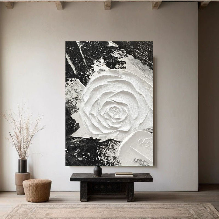 Textured Floral Embossed Canvas Art