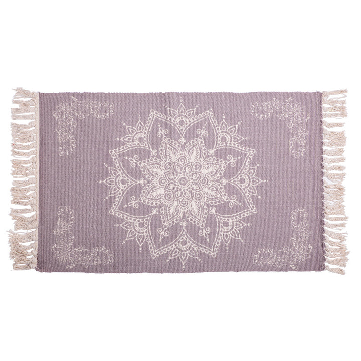 Decorative runner for dining table and console in Boho-Mandala design with fringes Stornfield