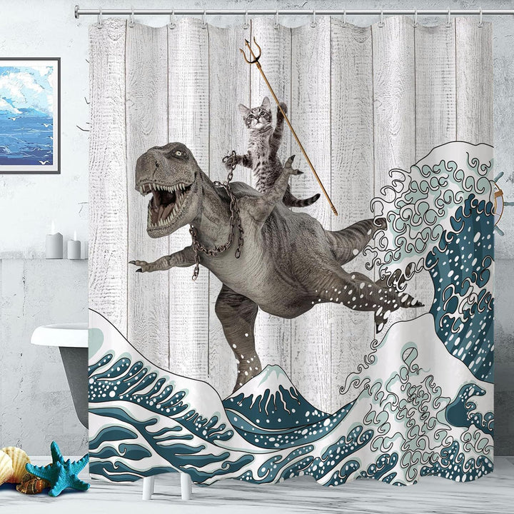 Ocean-Theme Shower Curtain Stornfield