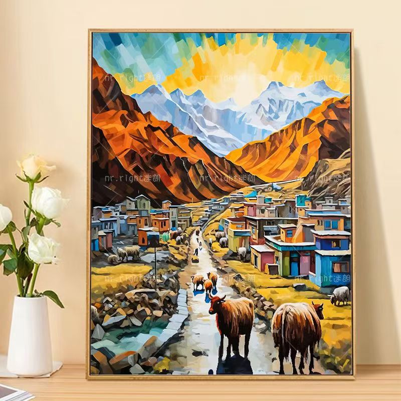 Mountain Landscape Canvas Art Print Stornfield