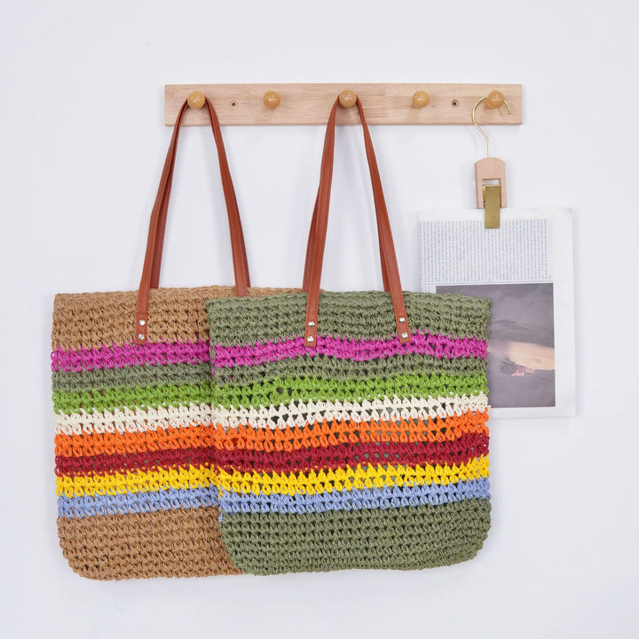 Braided tote bag with colorful gradient Stornfield