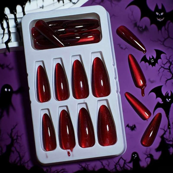 Glossy Pointed Stiletto Press-On Nails Stornfield