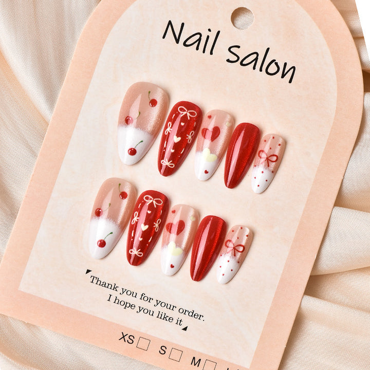 Creative Cherry-Design Press-On Nail Set Stornfield