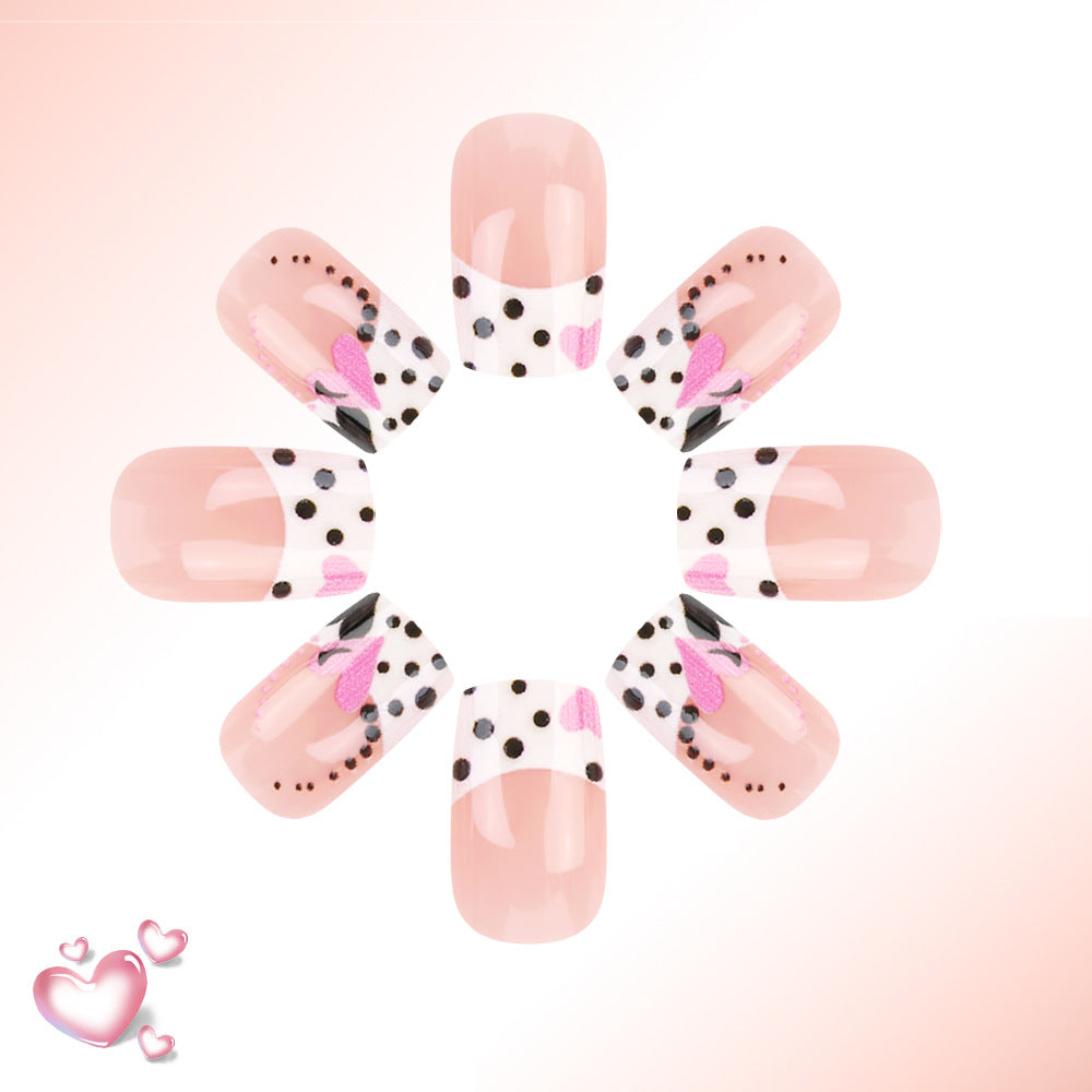 Decorative Heart-Patterned Press-On Nails Stornfield