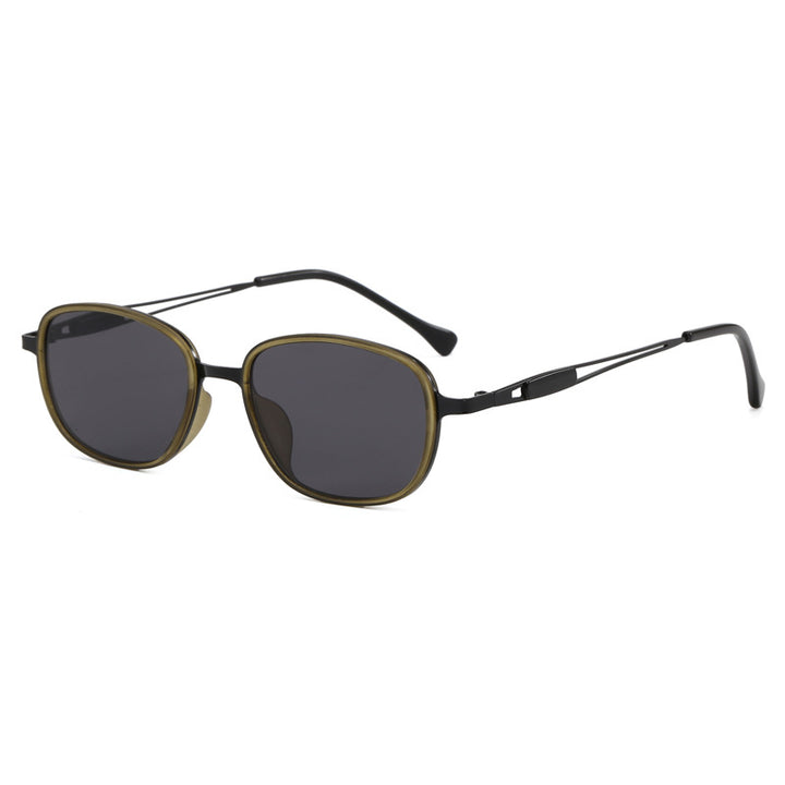 Fashionable sunglasses with square frame and slim metal frame Stornfield