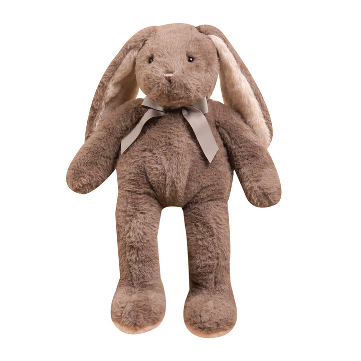 Plush Long-Eared Sitting Bunny Soft Toy with Ribbon Neck and Ultra-Soft Faux Fur Stornfield