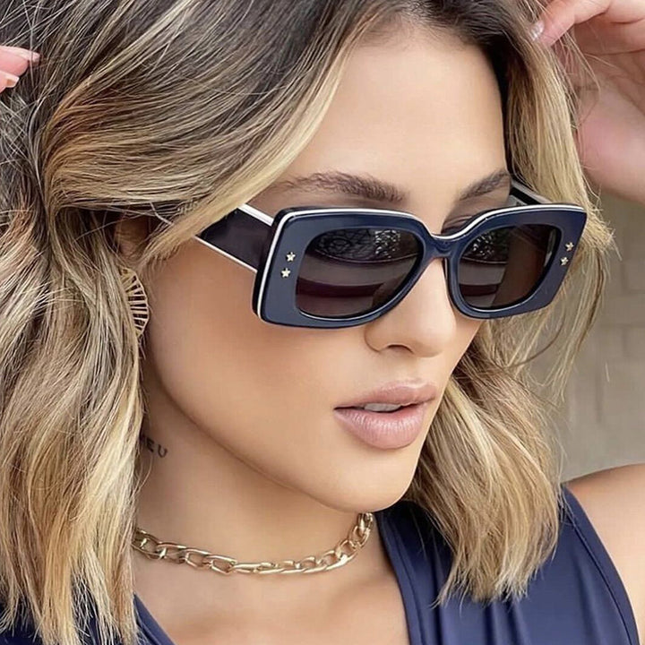 Ladies extravagant square sunglasses with stylish details Stornfield