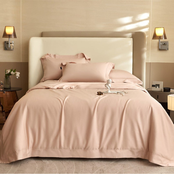 Luxury Sateen Duvet Cover Bedding Set with Hidden Zipper and Pillow Shams