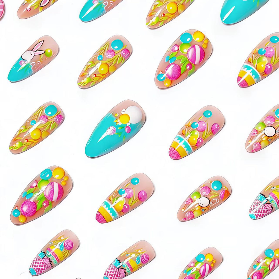 Artificial nails with cheerful Easter design Stornfield