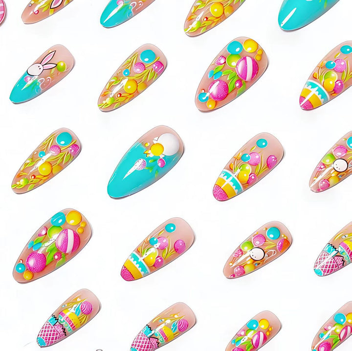 Artificial nails with cheerful Easter design Stornfield