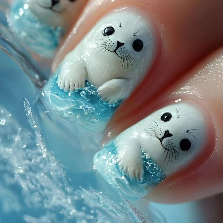 3D Seal-Themed Nail Art Stornfield