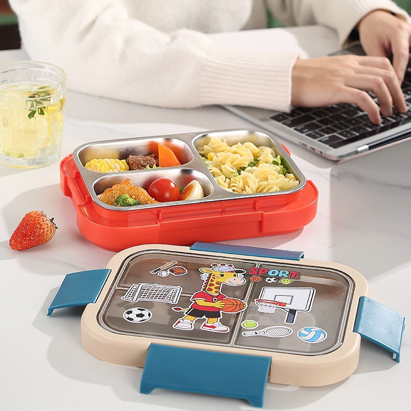 Sport-Themed Multi-Compartment Bento Lunch Box