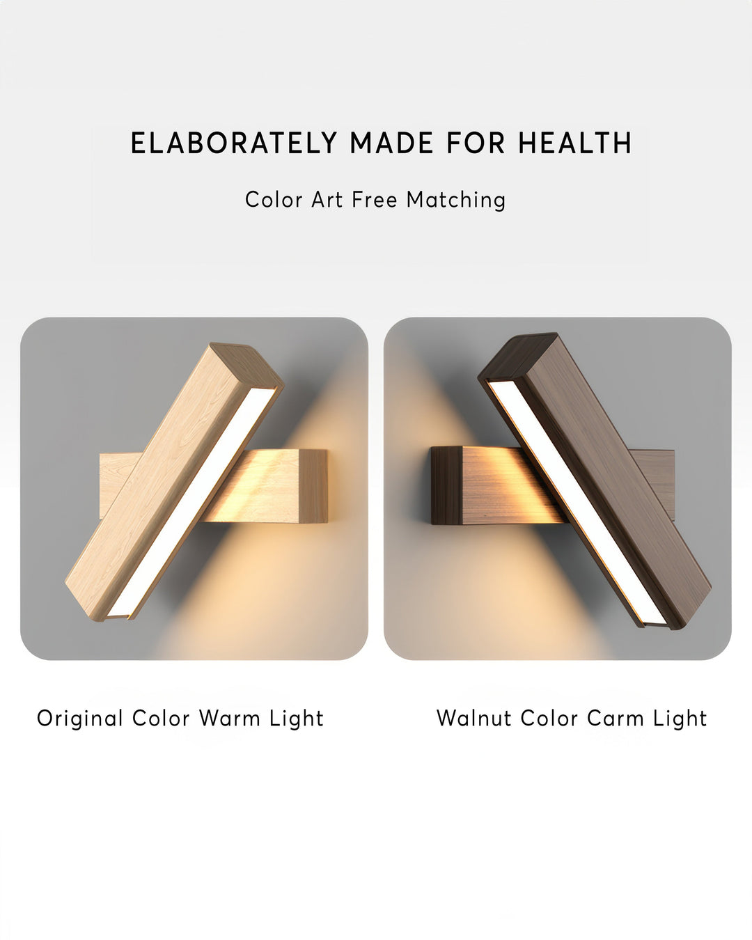 Stornfield | Swiveling Wall Lamp with Nordic Wood Grain